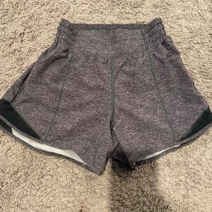 Lululemon Hotty Hot high rise short 4” 
Grey 
Size 2